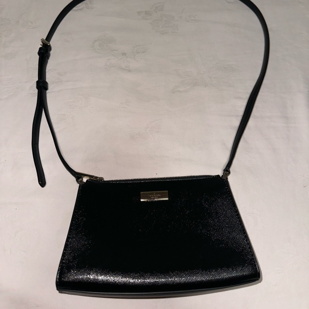 Kate Spade Shiny Black Crossbody Bag